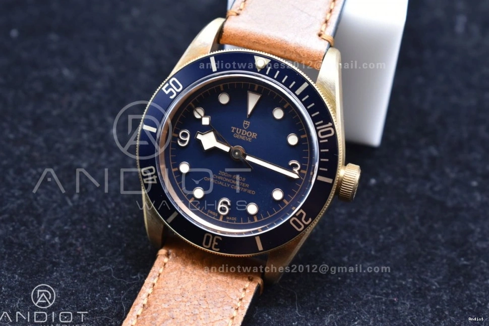 Leather Black 1:1 V3 Nato Bay Blue Strap) Bronze Brown (Free A2824 Aged on Heritage XF Edition Best Strap 0204